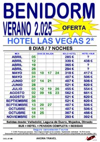 LAS VEGAS BENIDORM VERANO 2.025